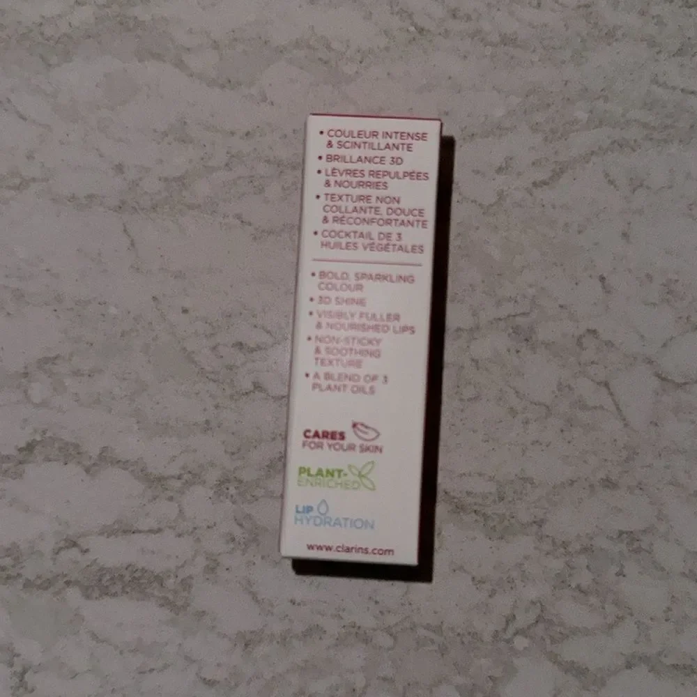 New NIB Clarins Lip Oil Shimmer Shade 02 Purple Rain RARE .2 oz